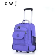 18 дюймов нейлоновая Водонепроницаемая школьная сумка для багажа с колесами дорожная тележка рюкзак