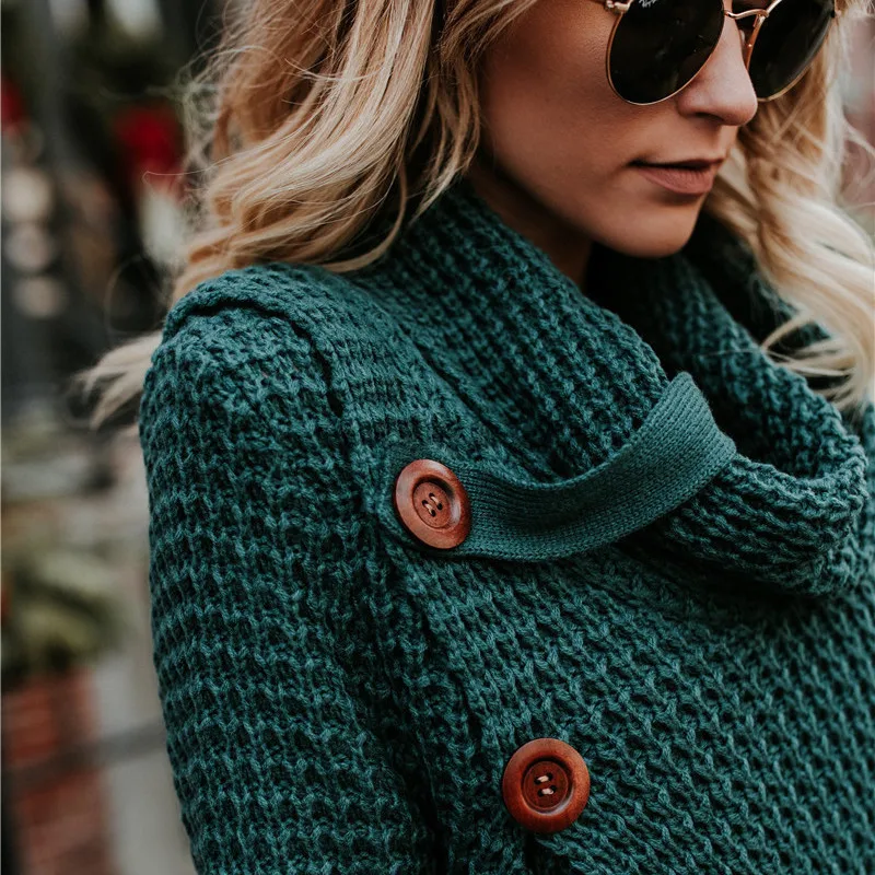 women sweater kniited turtle neck ladies sweater size S to XL