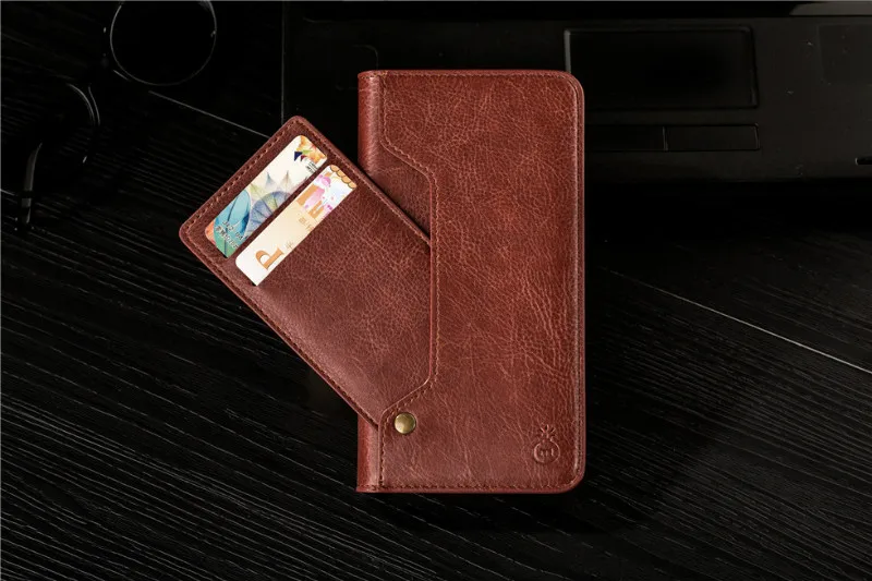 For Iphone XR Case Dark Brown Coque For Iphone X XS Max Luxury Cases With Card Slots Shell Covers For Iphone 8 8plus 7 6S x 10 (8)