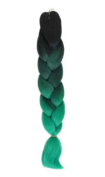 Ombre Kanekalon плетение волос для наращивания 24 дюйма 100 г синтетические вязанные крючком огромные косички Прически серый бордовый - Цвет: #35