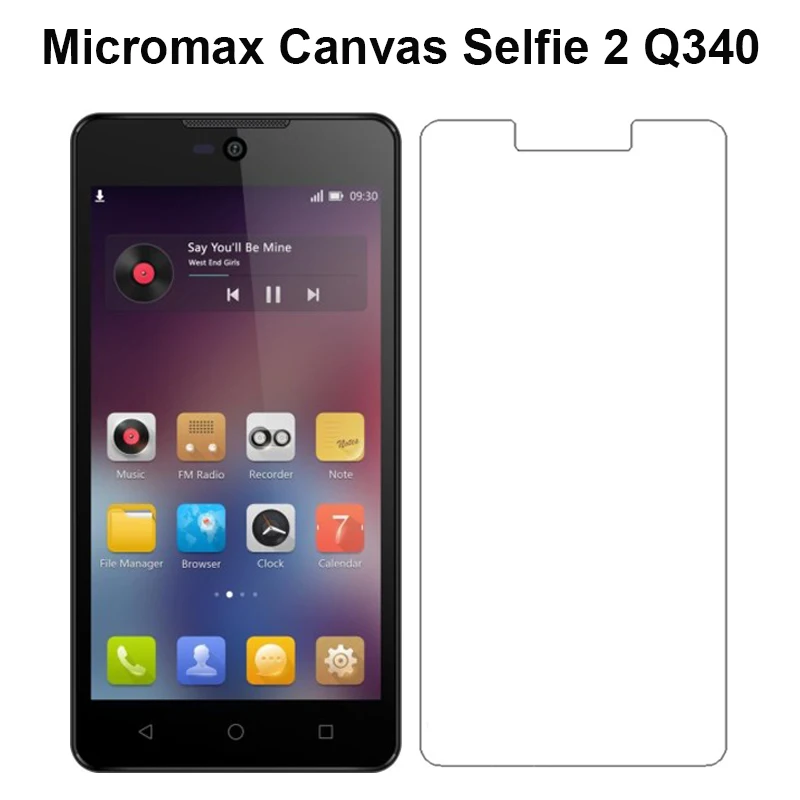 Закаленное стекло с нанопокрытием 2 шт. защитная пленка для экрана Micromax Canvas Selfie Q340