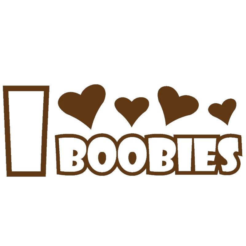 Романтическая любовь Тема I Love Boobies искусство автомобиль наклейка для грузовика