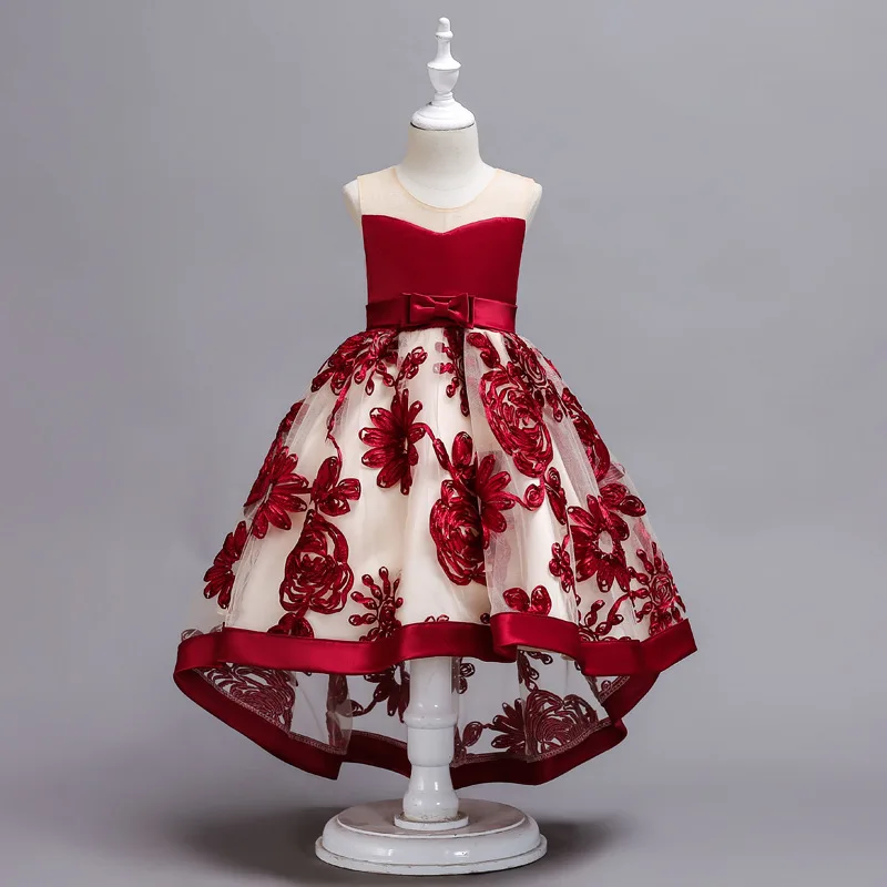 red wine flower girl dresses