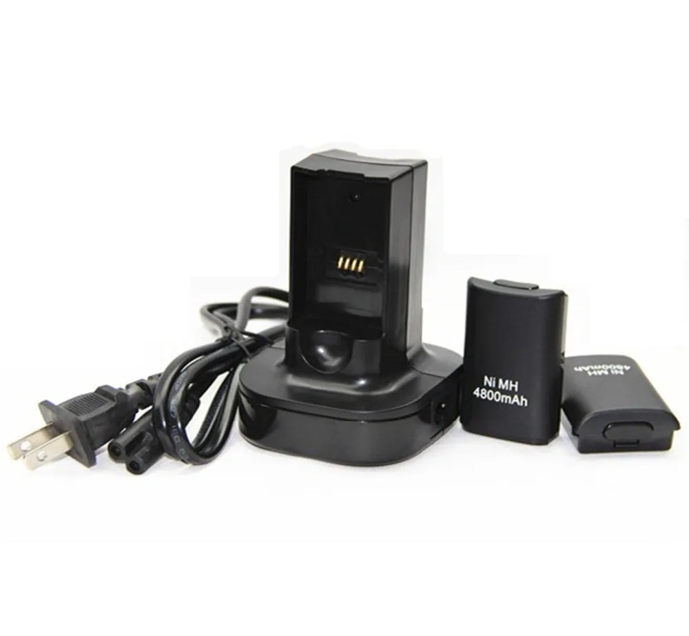 

3In1 for Microsoft Xbox360 Controller xbox 360 Gamepad Dual Charger Base Charging Station Dock+2 Rechargeable Battery 4800mAh
