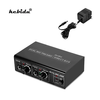 

New 2018 Hot Two-channel Microphone Amplifier Electric Guitar Electric Bass Amplifier 6.35mm High-impedance Input Ports