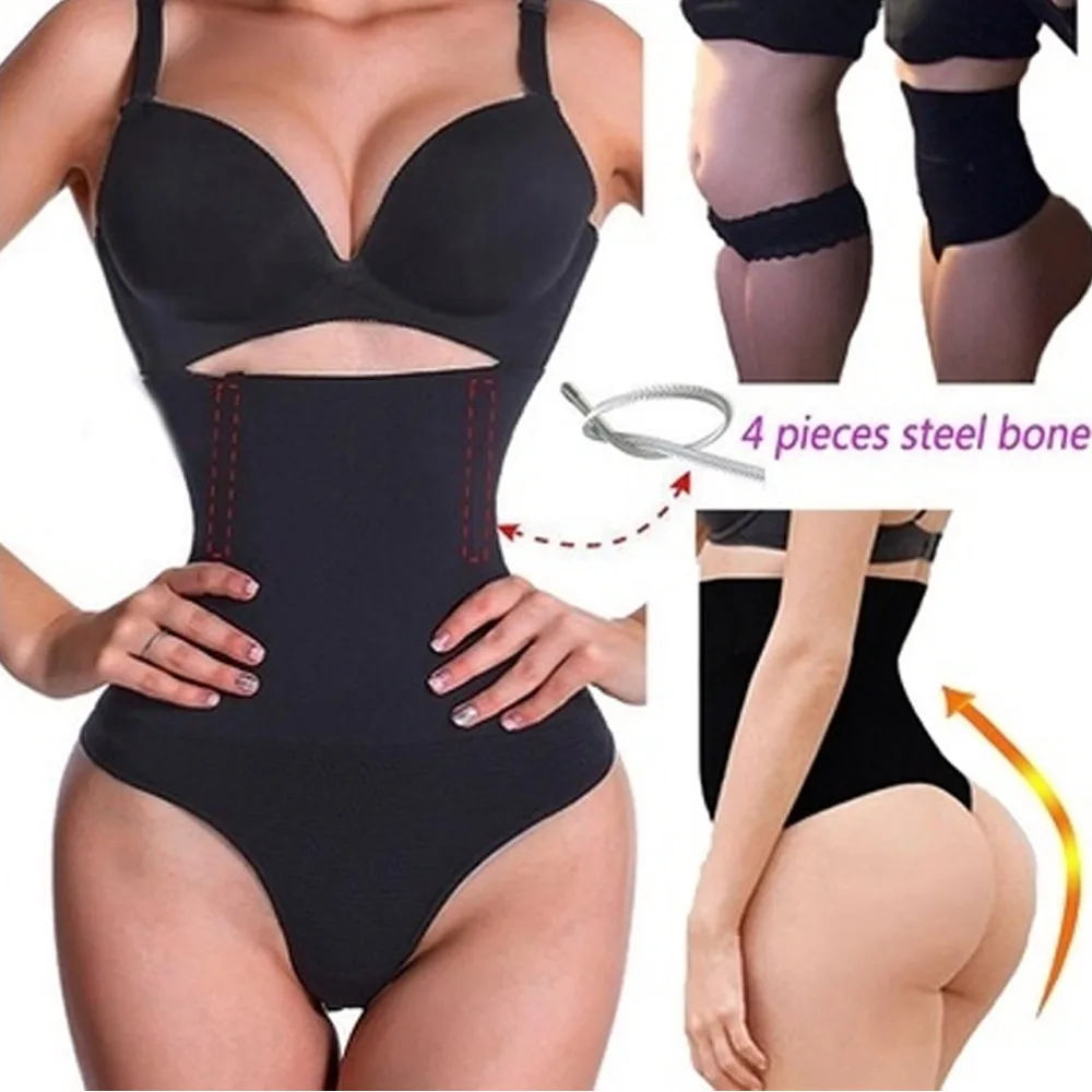 

Women Shapewear High Waist Tummy Control Body Shaper Seamless Underwear Thong Panties Slimming Girdle Bodysuit Corset