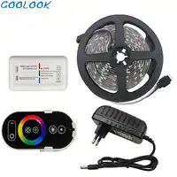RGB LED Strip Light SMD 5050 Waterproof Flexible LED Tape Home Decor RF Controller Remote Power Supply RGB Strip Full Set