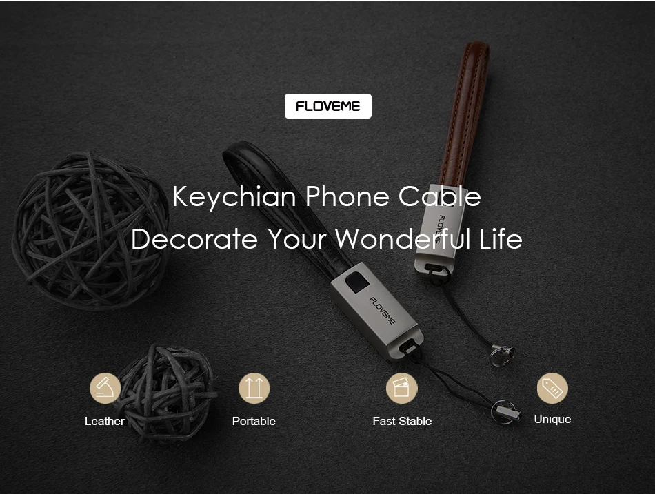 FLOVEME USB кабель для iPhone 7 8 Plus X 10 из искусственной кожи брелок зарядный кабель для iPhone 6 6S Plus 5 5S SE для Apple iPad