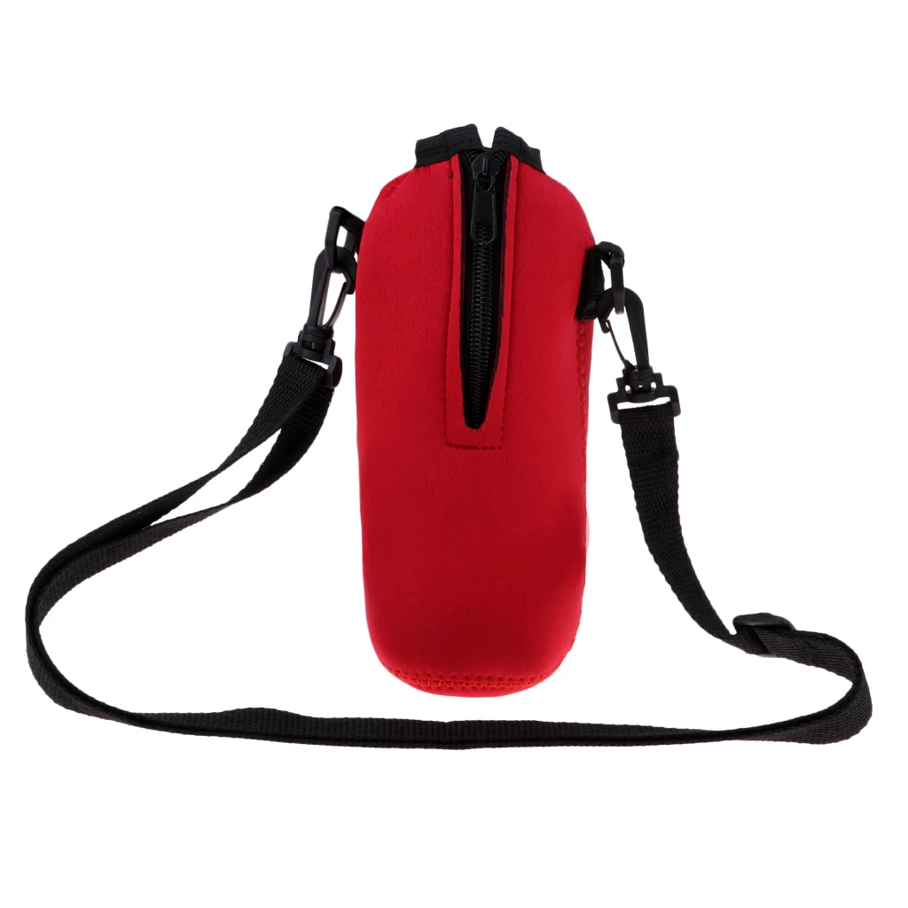Perfeclansports Store-2pcs Sports Water Bottle Holder Sleeve Bag Carry Pouch Case Red 750ml 