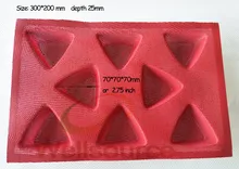 8 Cups Non-Stick Silikon Backform für Kuchen, brot Dreieck form silikon perforierte backform