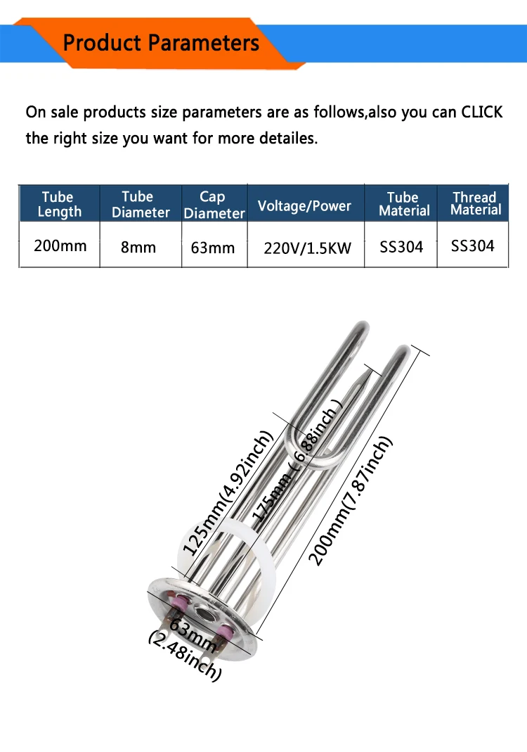 tampa, 220v, 1500w, tubo com 2 buracos