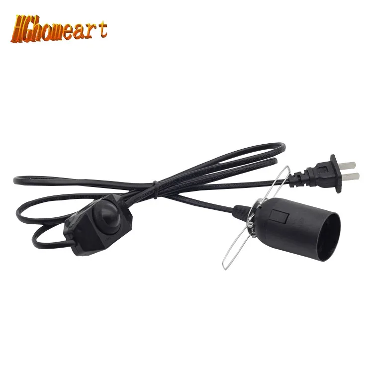 

HGhomeart The salt light dimmer switch Plug wire E27 lamp holder suspension wire ceiling lampshade holder American wire gauge