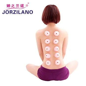 

NEW 10 Pcs pink Cupping Glass Silicone Vacuum Cup Anti Cellulite Health care Massage Traditional Medical Product As Yoga