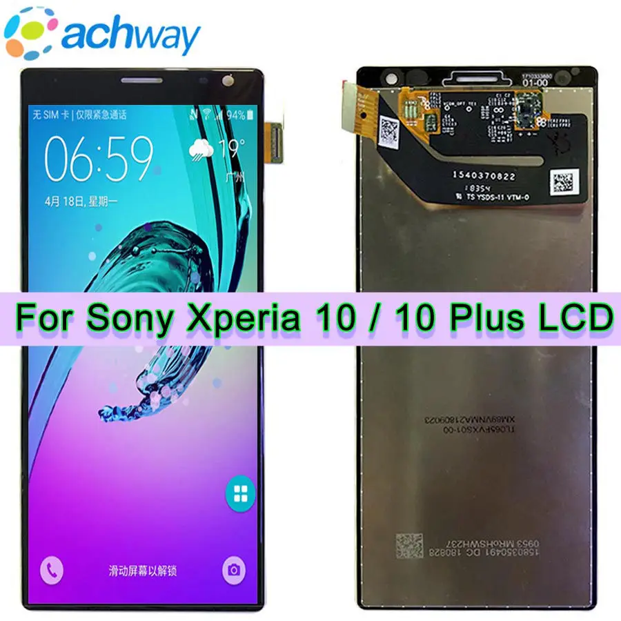 

Tested New LCD 6.5"For Sony Xperia 10 Plus LCD Display 10 Plus I3213 I4213 Touch Screen Replacement 6.0"For Sony 10 LCD XA3 LCD