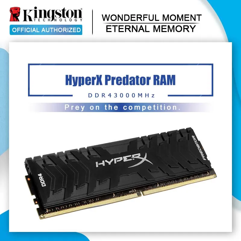 

Kingston HyperX Predator Black 8GB 16GB 3000MHz DDR4 CL15 DIMM XMP HX430C15PB3/16 Memoria Ram ddr4 for Desktop Memory Rams
