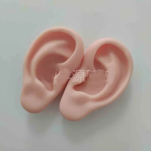Модель уха силиконового уха Акупунктура модель для практики правой и левой Обучающие ресурсы modele oreille для медицинские товары