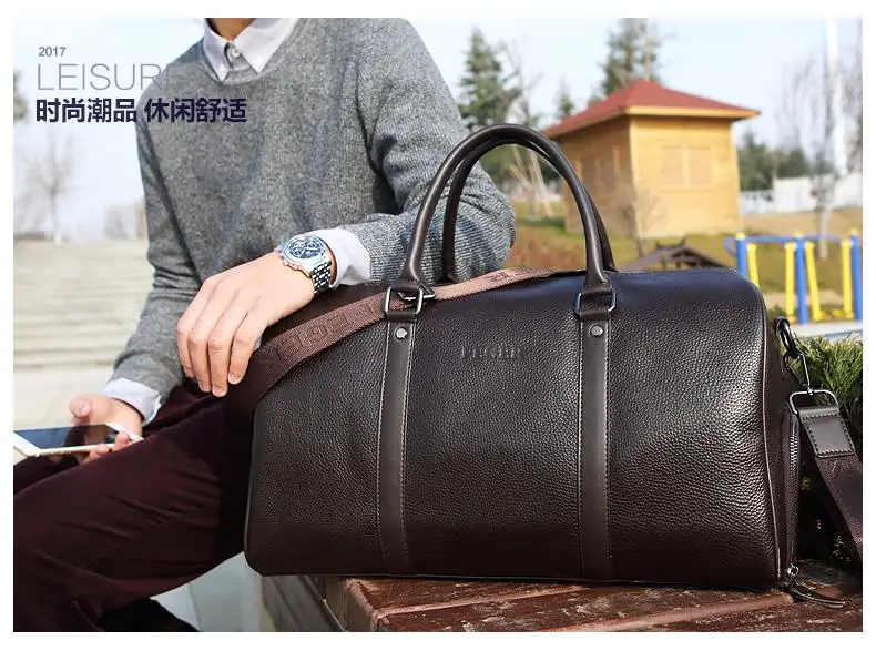 genuine leather men's travel bags (2)