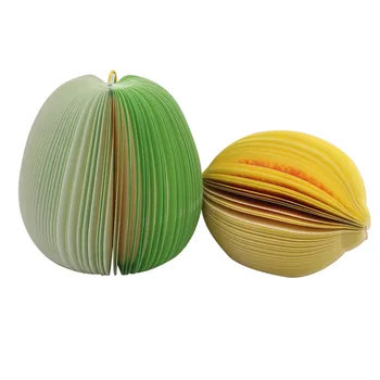 

1 Pcs Fruit stickers Memo Shredded Notes Green Apple Lemon Note Paper About 133 Sheets With Pin