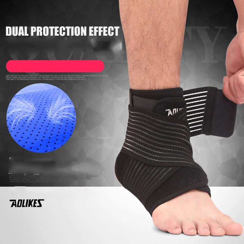 

1pc Sports Fitness Feet Ankle Bandage Adjustable Pressurizable Elastic Bands Anti Sprain Support Protect Training Gym Wrap