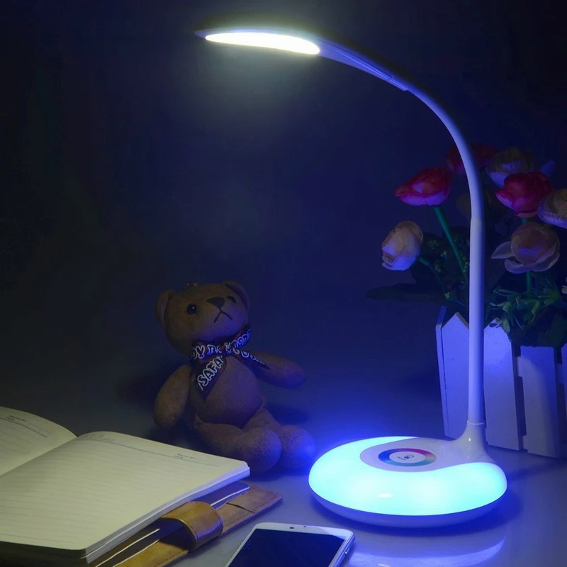 

LED Desk Light RGB Color Battery Touch Switch Folding Table Lamp Book Light Rechargeable Lights Children Eye Protection Dimmer