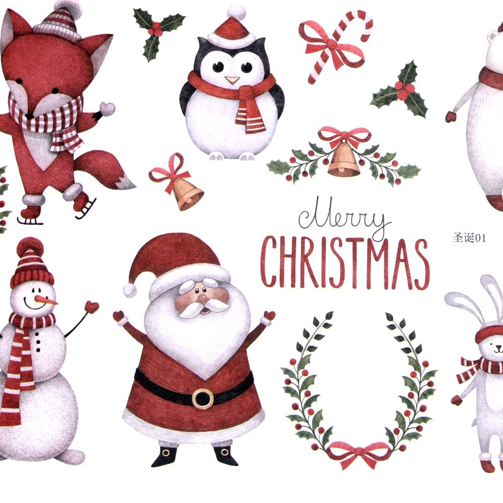 Santa Claus Christmas Self-adhesive DIY Album Scrapbooking Stickers Diary Decor Santa Claus Christmas Self-adhesive DIY Album Scrapbooking Stickers Diary Decor