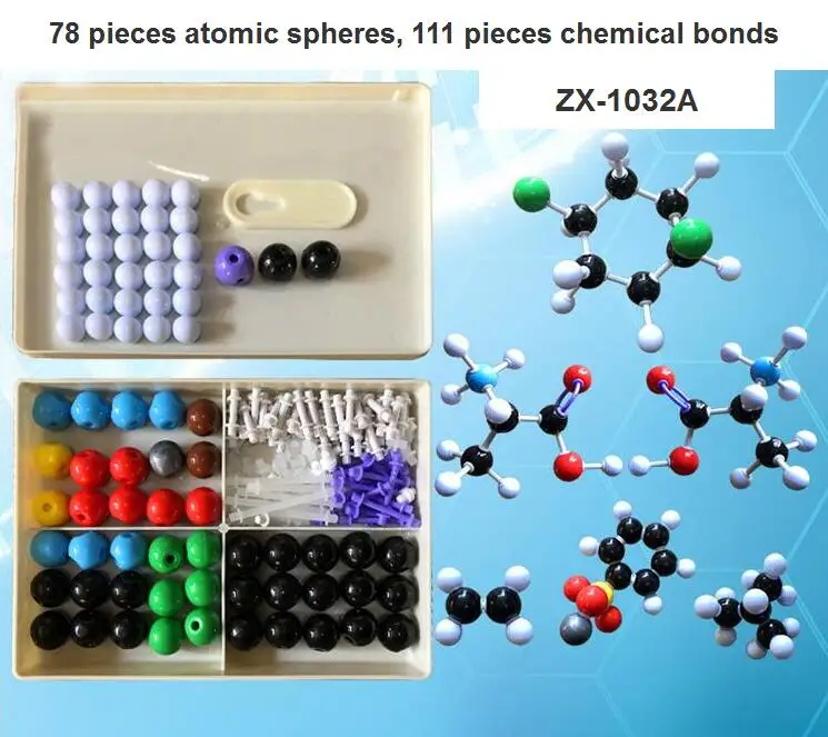 ZX-1032A молекулярная структурная модель старшеклассник химический шар палка пропорциональная модель для учительницы и студента