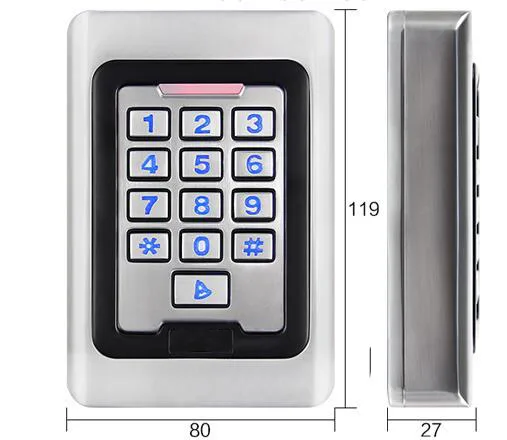 IP68 с rfid-меткой водозащитные дверь контроллер доступа 2000 Пользователь 125 кГц или 13,56 МГц с Wiegand 26