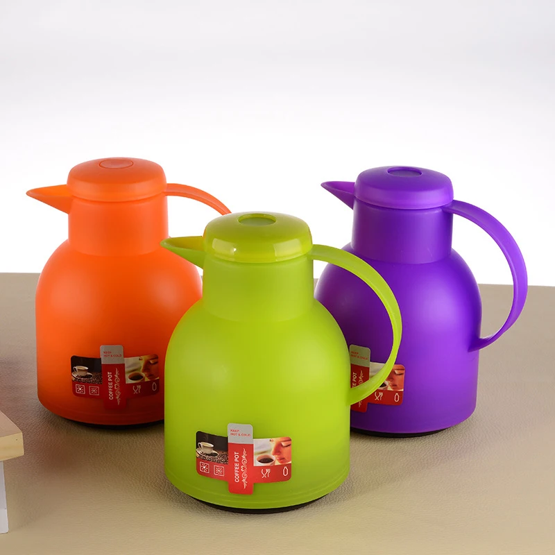 

5 Colors available Home Hot Water Bottle 1L Double Wall Glass Insulation Pot Coffee Bottle Hot Water Bottles Birthday Gift