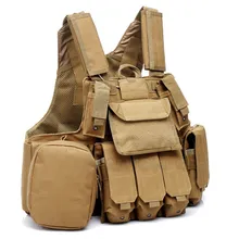 Открытый CS нейлон камуфляж охотничий жилет тактический Молл жилет боевой штурм многофунциональный Жилет W/Pouchs военная техника