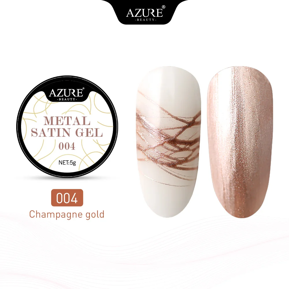 Azure Beauty металлический светодиодный Гель лак для ногтей с пауком рисования