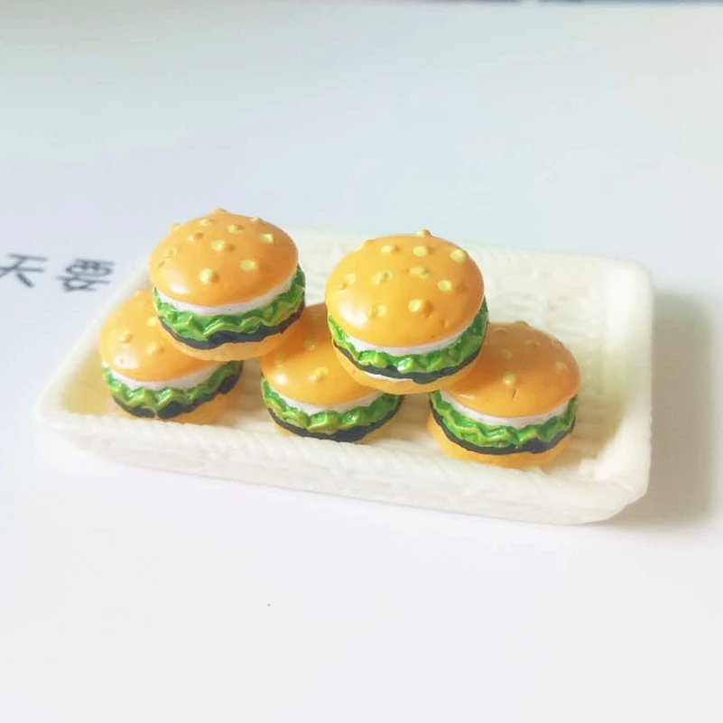 Hamburger resin cabochon