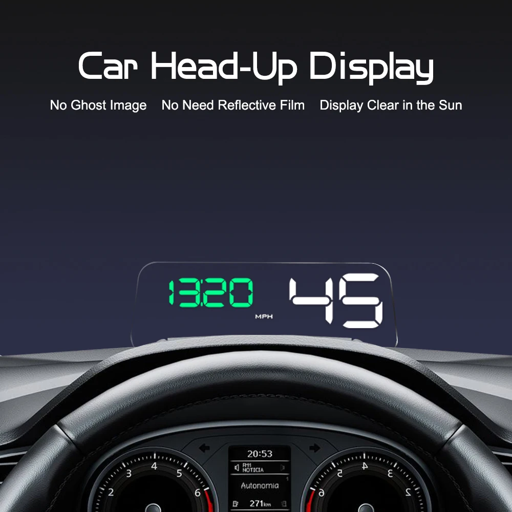 GEYIREN OBD2 GPS HUD зеркало Автомобильный дисплей лобовое стекло скорость проектор охранная сигнализация температура воды превышение скорости RPM напряжение|Проекционный дисплей| | АлиЭкспресс
