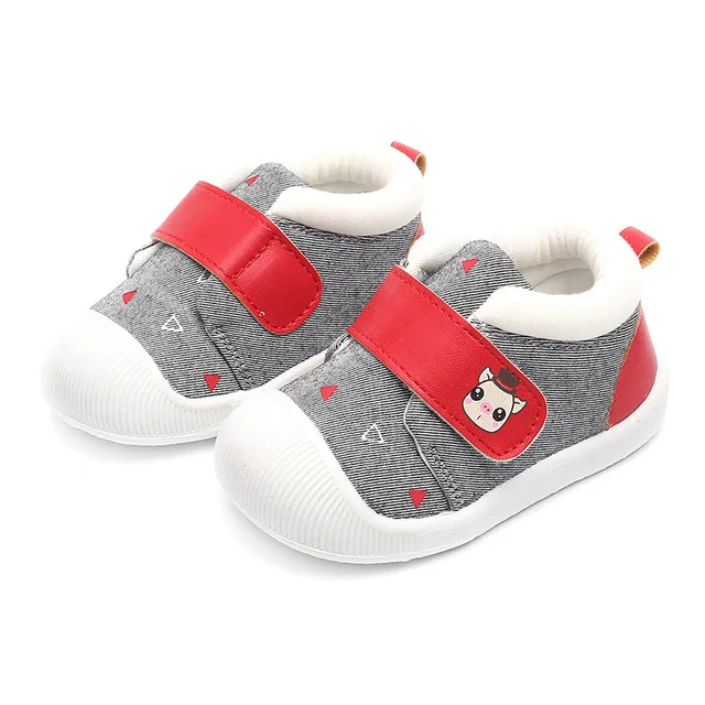 New Baby Cotton Fabric Shoes Girls Boys Soft Soled Shoes Function Single Shoes For Spring and