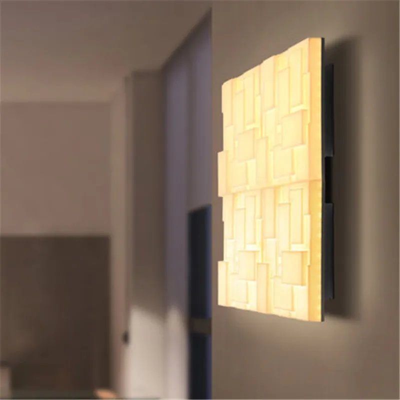 

DIY Square Acrylic LED Wall Lamp Modern Creative Wall Sconce Bedside Dimmer Wall Light Fixtures Home Indoor Lighting Lamparas