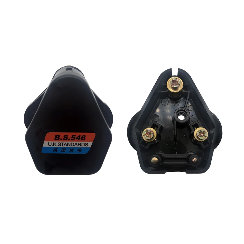 Южная Африка разъем шнура питания 5A/15A 250 V Круглый 3 шпильки большая вилка подключения BS546 черный полный медный разъем питания