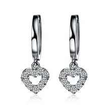 GVBORI природных алмазов Для женщин Серьги сердце дизайн Роскошные чернилами подарок с сертификатом благородные элегантные