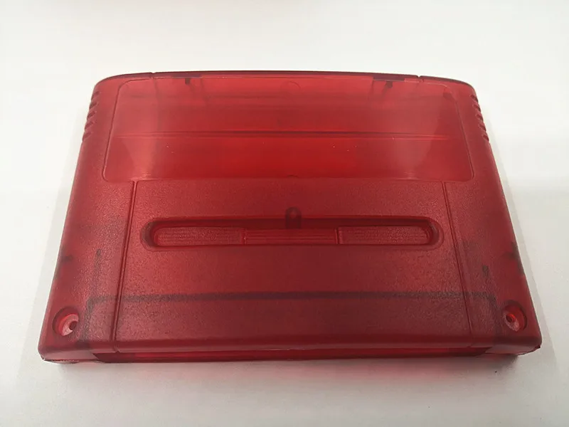 

5pcs transparent red Game Cartridge Replacement Plastic Shell For SNES game Console card 16bit game card shell JP/EU Version