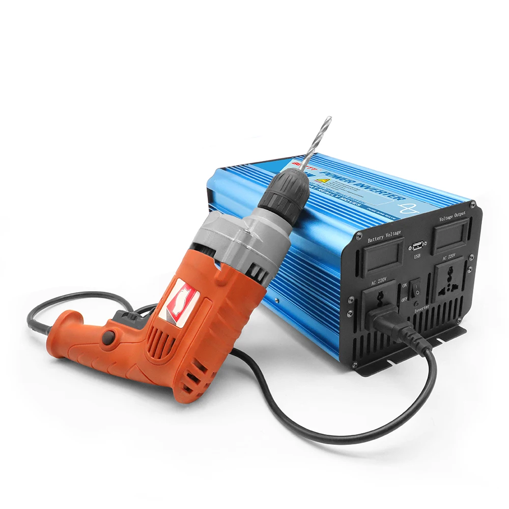 

Free shipping BELTTT 1500w 12v Dc To Ac Power Inverter 12v Inverter Pure Sine Wave with LCD display 220V/110V power saver