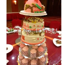 5 шестиярусная акриловая подставка для кондитерских изделий Круглый Свадебный акриловый кекс стенд дерево башня чашка подставка для торта: дома и кухни Свадебные украшения