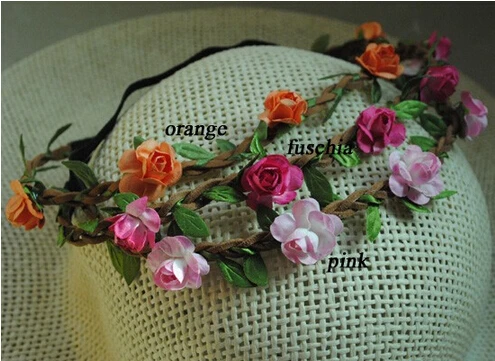 Ручной Работы Цветочная корона цветок оголовье волосы гирлянды свадебный головной убор повязка с цветами A028-6