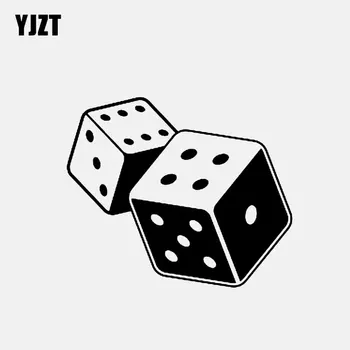 

YJZT 11.6*9.9CM Poker Cards Gambling Game Decor Car Sticker Personalized Vinyl C12-1333