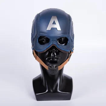 

Cos Movie Superhero Civil War Captain America Helmet Cosplay Steven Rogers Mask PVC Man Adult Halloween Party Prop