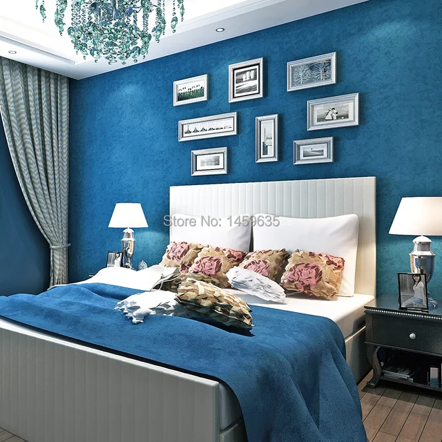 Aliexpress Pure Red Rose Wallpaper Bedroom Den Dark Blue Pure Red Rose Wallpaper Bedroom Den Dark Blue Plain Embossed Living Room Full Of