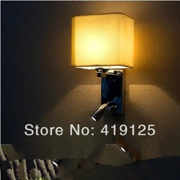 

Free shipping Led reading lamp ofhead pullswitch rocker arm retractable wall lamp