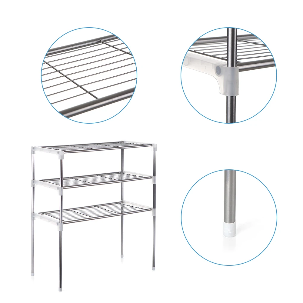 Multi-functional Kitchen Storage Shelf Rack Microwave Oven Shelving Unit Storage Racks Kitchen Shelving Holders Use Bathroom
