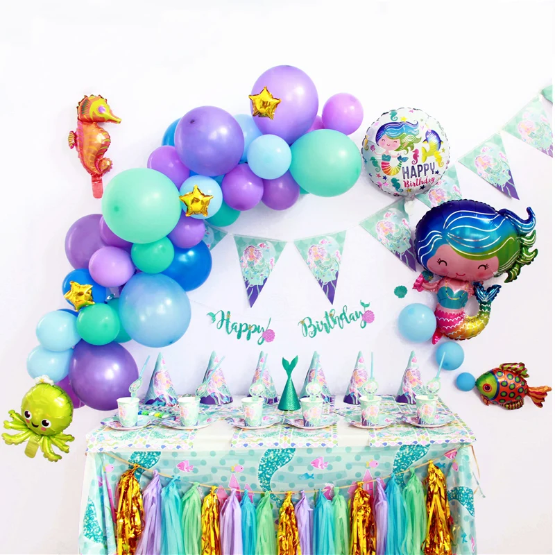 

Mermaid Party Infauna Animal Balloons Mermaid Birthday Party Decorations Adult Kids Birthday Party Decoration Supplies