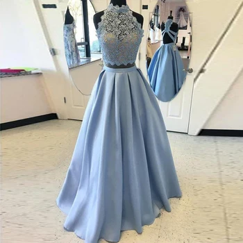 

Floor Length Light Sky Blue Formal Skirts Ruffles Satin Long Prom Party Skirts Puffy Maxi Women Skirts Separates