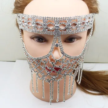 

Luxury Elegant Diamond Mask Artificial Crystal DIY Hallowma Venetian Mask Sexy Half Face Party Dance Mask Masquerade Decoration
