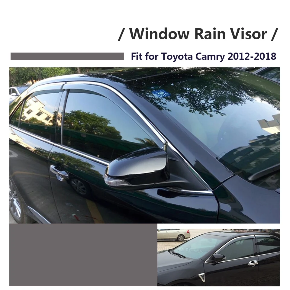 Atreu para Toyota Porta do Carro Defletores de Vento Camry Fumaça Sol Janela Chuva Viseira Guarda Xv50 Xv70 2020 10 High Quality Automóveis e motos