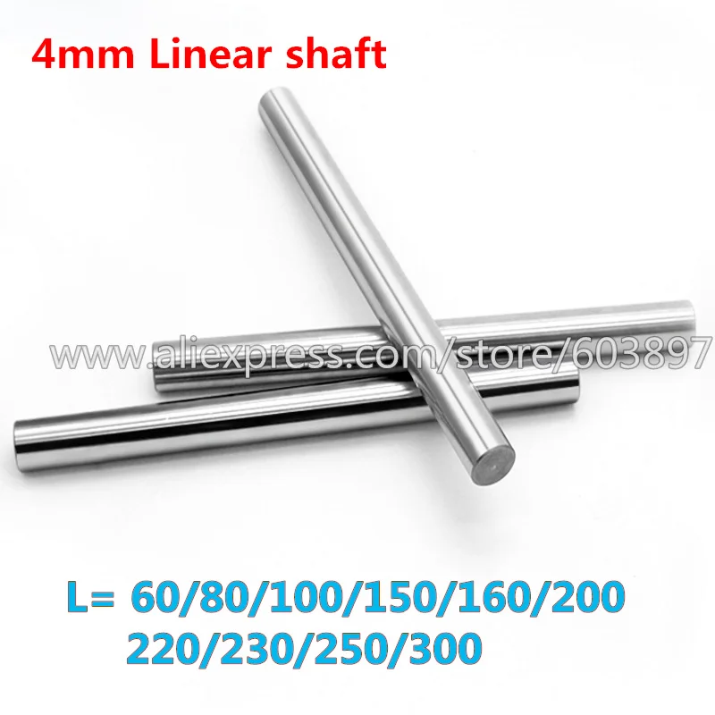 

4pcs 4mm - 60/80/100mm model toys Cylinder Liner Rail Shaft Optical Axis connecting rod 3D printer smooth Accessories Kossel